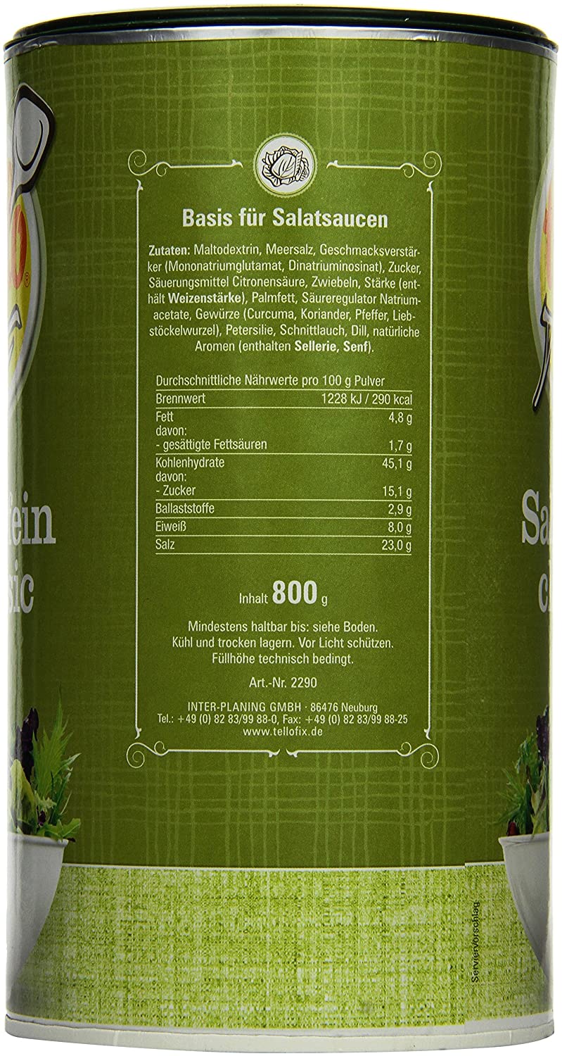 Tellofix Salatfein classic (800g Dose)