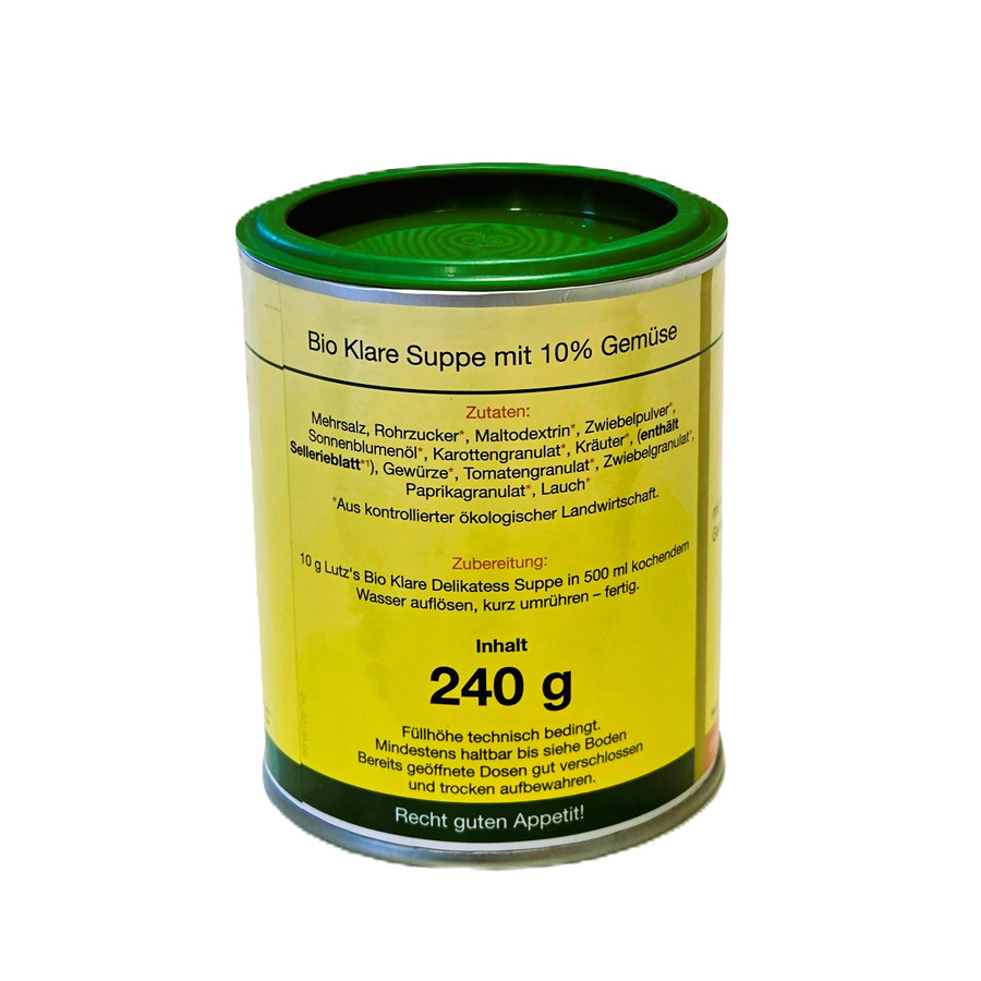 Bio Klare-Delikatess-Suppe (240g Dose)