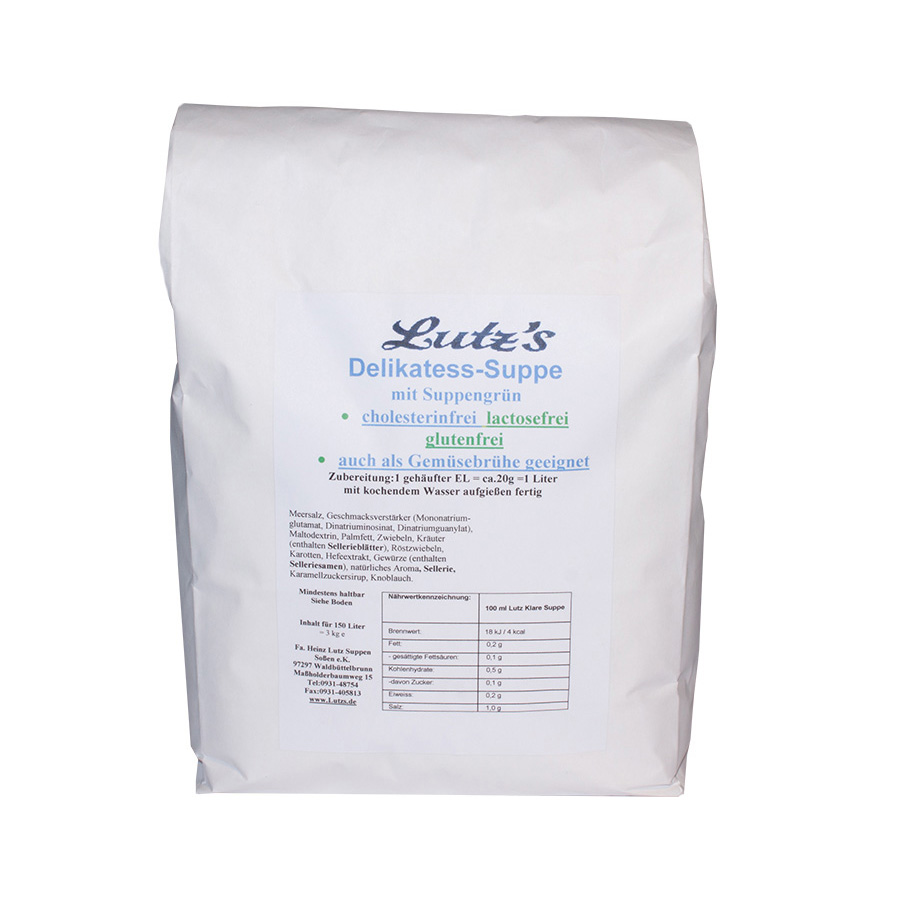 Delikatess-Suppe mit Suppengrün (3kg Nachfüllbeutel)