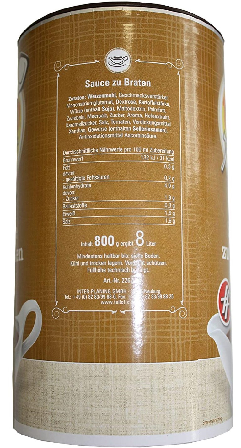Tellofix Sauce zu Braten (800g Dose)