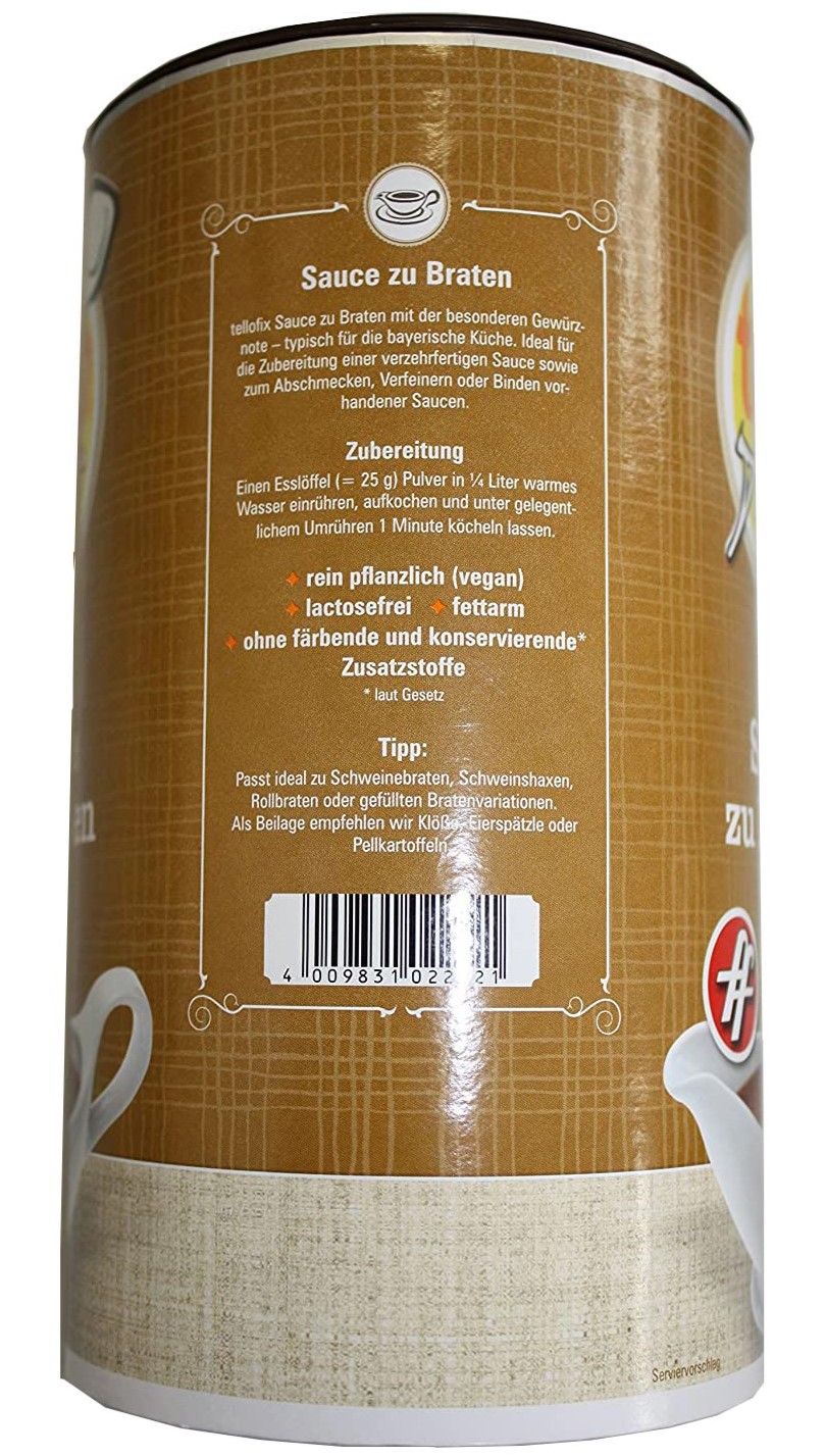 Tellofix Sauce zu Braten (800g Dose)
